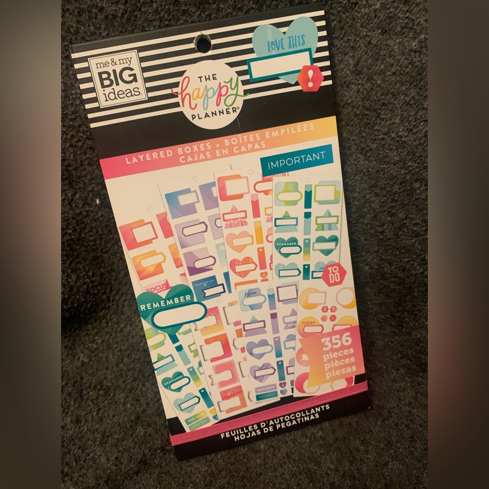 🌸🦄 THE HAPPY PLANNER LAYERED BOXES STICKER BOOK 🦄🌸